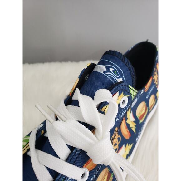 NEW MENS‎ 10 Seattle Seahawks NFL Men's Low Top Logo Shoes Sneakers Team Gear - Picture 4 of 6